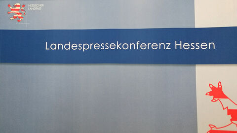 Bild vom Schriftzug der Landespressekonferenz