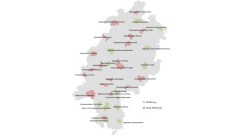 Abführungen hessischer Sparkassen im Jahr 2016 Hessenkarte zu den Abführungen hessischer Sparkassen im Jahr 2016 auf der Hessenkarte