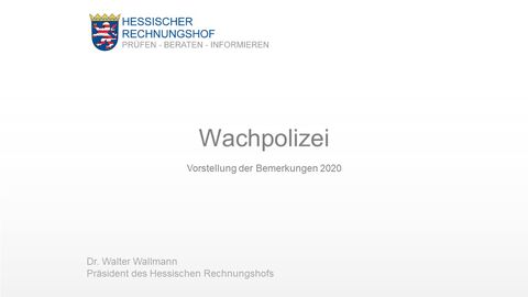 Wachpolizei Titelbild mit dem Schriftzug Wachpolizei