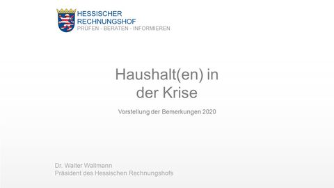 Titelbild mit Schriftzug Haushalt(en) in der Krise