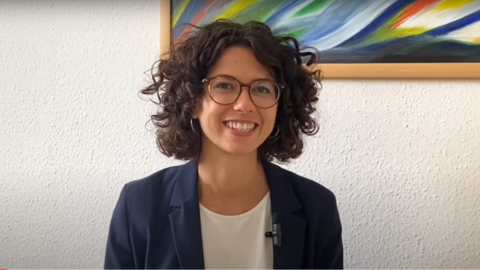 Unsere Praktikantin Antonia beim Interview