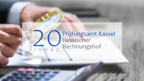 Schriftzug 20 Jahre Prüfungsamt