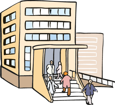 Rathaus Im Rathaus ist die Regierung einer Stadt. Dort sind auch viele Ämter. Auch der Bürgermeister oder die Bürgermeisterin hat dort ein Büro.